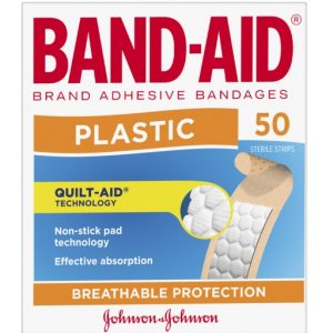 BAND-AID, Plastic, Breathable protection, 50 Sterile Strips