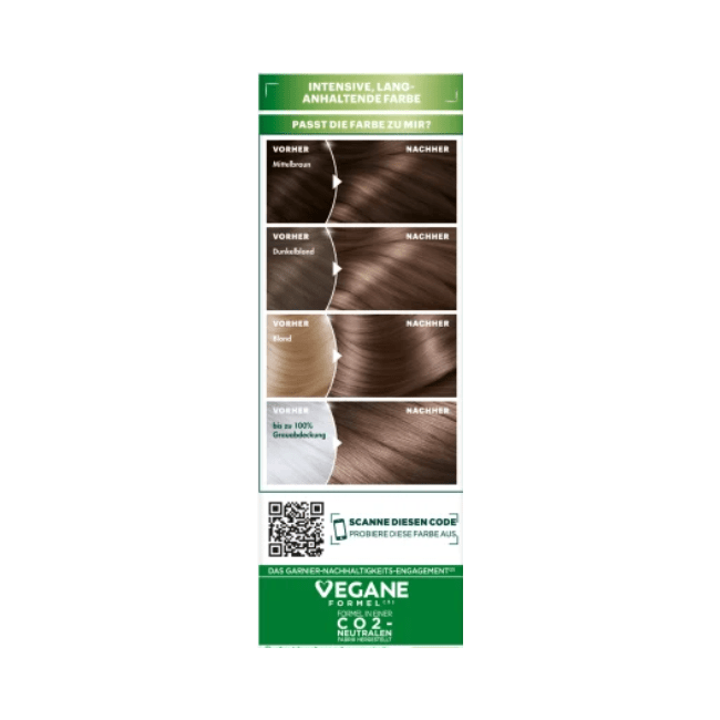 Garnier Nutrisse Haarfarbe Nude 6N Natürliches Dunkelblond, 1 St - Image 4