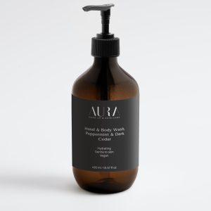 Hand & Body Wash, Peppermint & Dark Cedar