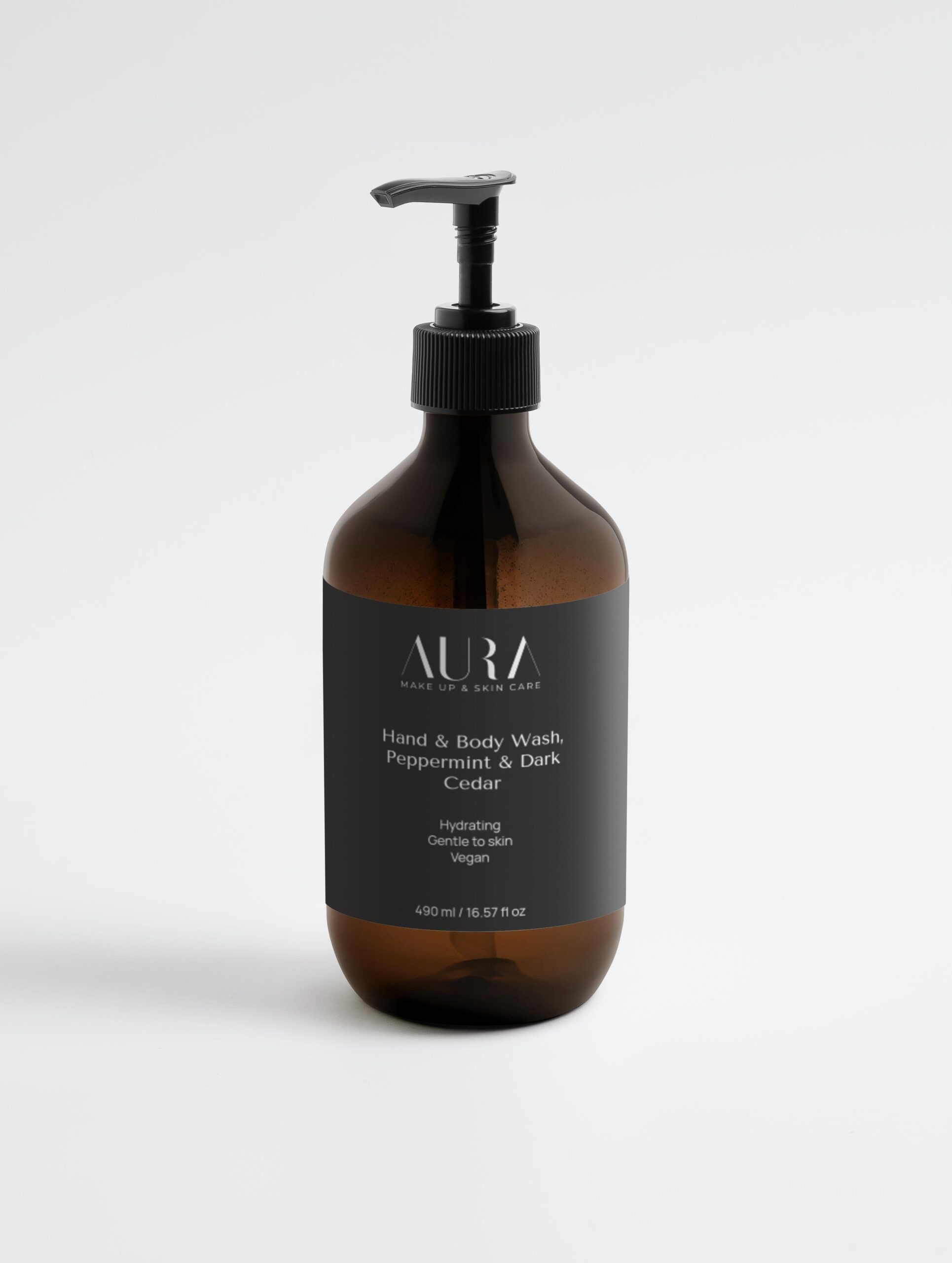 Hand & Body Wash, Peppermint & Dark Cedar