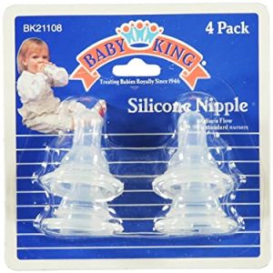 BabyKing Silicone Bottle Nipple 4pk Bk21108