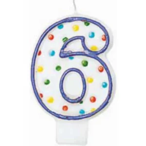 Birthday Candle #6 (colors may vary)