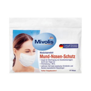 Mivolis Mundschutzmaske für Erwachsene, Einweg 10 St