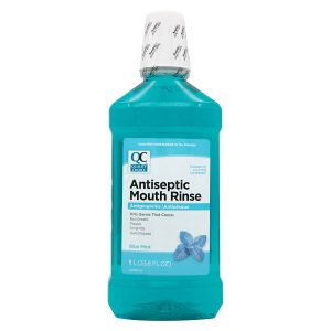 Quality Choice Antiseptic Mouth Rinse Blue Mint 33.8oz