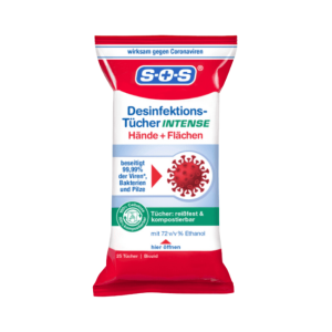 SOS Desinfektionstücher Intense Hand & Fläche 25 St