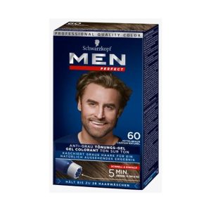 Schwarzkopf Men Perfect Tönung Anti-Grau-Gel Natur Mittelbraun 60, 80 ml