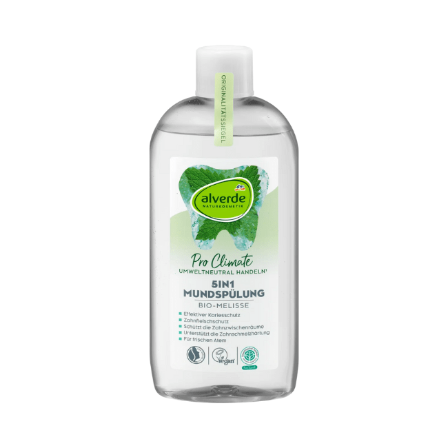 alverde NATURKOSMETIK Mundspülung 5in1 Bio-Melisse 500 ml