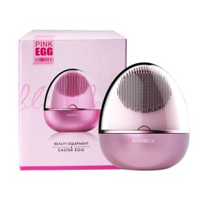 BlingBelle EGG FACIAL CLEANSING BRUSH W LED LIGHT in PINK