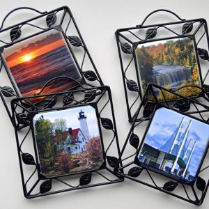 Metal Framed Scenic Photo Trivet Personalize